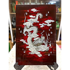 Mua Tranh sơn mài cẩn ốc hình rồng size 40x60 cm