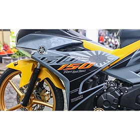 Tem rời exciter 150 xám, tặng 1 set logo, tem 3 lớp không bay màu