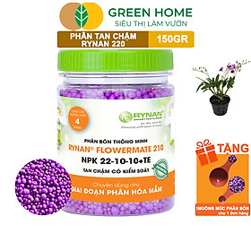 Mua Phân Tan Chậm Greenhome  Rynan 220  Chai 150gr  Dùng Cho Phong Lan Ra Hoa  Giúp Hoa Bền Màu  Cánh Dày  To  Thơm Lâu