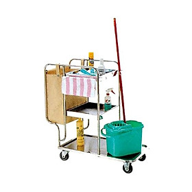 Mua Xe làm vệ sinh công nghiệp khách sạn chữ L Inox