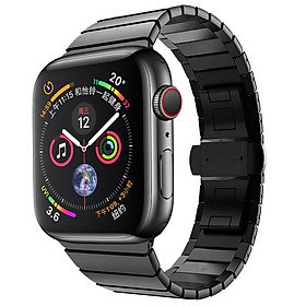 Dây Đeo Thép dành cho Apple Watch (Series 1-8)/ Apple Watch Ultra Kai Steel Link Band Size 49/ 45/ 44/ 42MM_ Hàng Chính Hãng - Đen