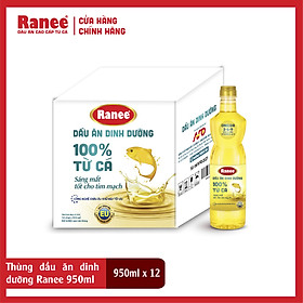 Thùng dầu ăn dinh dưỡng Ranee 950ml (12 chai)
