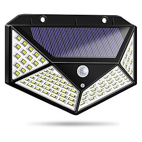 Đèn năng lượng mặt trời 100 LED_3 chế độ đèn sáng cảm biến hồng ngoại và chuyển động tiện dụng