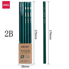 Deli 2B/HB/2H Pencil 10pcs Pencils Exam Writing Drawing Sketch Writing Pencil Log Graphite Refill Pen Multi-standard Pen Stationery Gadgets Supplies For Home Office School Accountant