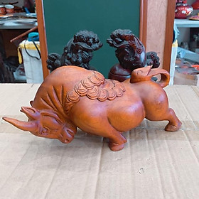 Mua Bò tót gỗ 25 cm