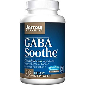 Jarrow Formulas GABA Soothe, Supports Mental Focus, Promotes Relaxation, 30 Veggie Capsules