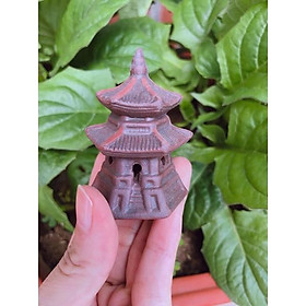 5 mẫu mô hình đình, chùa, tháp, nhà sàn... trang trí bonsai, non bộ, bể cá hàng Bát Tràng cực đẹp