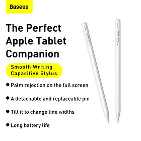 (Tặng kèm túi đựng TOPK) Bút Cảm Ứng Điện Dung Smooth Baseus Cảm Ứng Màn Hình Cho Ipad Pro Air Cho Apple iPad Pencil 2-Hàng chính hãng