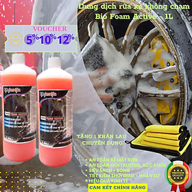 Bio Foam active - 1 lít - Dung dịch rửa xe bọt tuyết - Nước rửa xe - Ekokemika