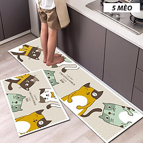 Mua Thảm Bếp Bộ Trải Sàn Nhà Dài Cao Cấp Trang Trí Đẹp Thấm Hút Nhanh Chống Trơn Trượt: 40x60cm và 40x1m2 Adu79