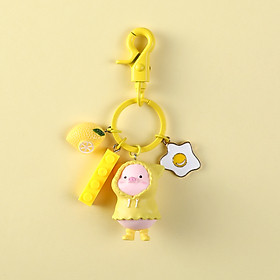 Móc Khóa Heo Hồng 3D Trang Trí Ba Lô Cặp Táp