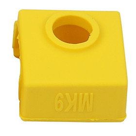 1 Piece  Aluminum Block Silicone Protective Cover for 3D Printer Yellow