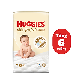 Tã quần Huggies Skin Perfect M Super Jumbo 70+6 miếng với 2 vùng thấm giảm kích ứng da