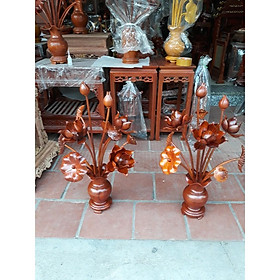 Mua bình hoa sen gỗ hương đá