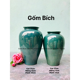 Mua Bình Hoa Lọ Hoa Dáng Vò Cao Men Kính - Gốm Sứ Bát Tràng