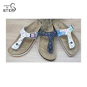 Dép đế trấu Nữ Quai EVA in hoa văn kẹp ngón