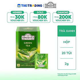 Trà xanh Ahmad tea Hộp 40g (20 túi nhôm)