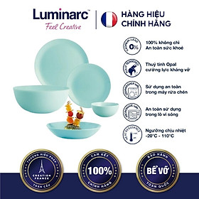 Mua Bộ Bàn Ăn Tô Chén Đĩa Thuỷ Tinh Cường Lực Luminarc Turquoise 12 món - LUDILITUR12M