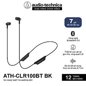 Tai Nghe Nhét Tai Bluetooth 5.0 Audio Technica ATH-CLR100BT - Hàng Chính Hãng
