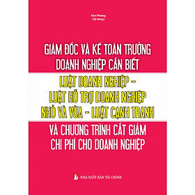 [Download Sách] Giám đốc và kế toán trường doanh nghiệp cần biết - Luật doanh nghiệp - Luật hỗ trợ doanh nghiệp nhỏ và vừa - Luật cạnh tranh và chương trình cắt giảm chi phí cho doanh nghiệp