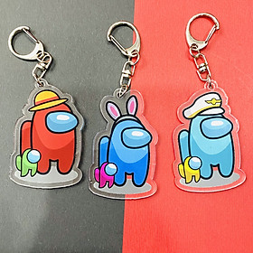 ( Mica trong acrylic ) Móc khóa Among Us ver thám hiểm quà tặng xinh xắn dễ thương chibi anime (MẪU GIAO NGẪU NHIÊN)