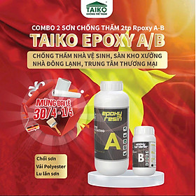 Keo chống thấm Epoxy 2 thành phần A - B trong suốt, sử lý chống thấm mặt sàn nhà vệ sinh, quét bảo vệ gạch men