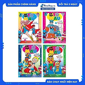 Combo em tập tô màu - chủ đề super hero - siêu nhân
