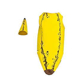 Banana Costume for Adults Kids, Cosplay Decorative Outfit, Fruit Jumpsuit Halloween Costumes for Role Play Party Favors