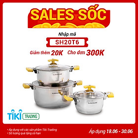 Bộ Nồi Inox 5 Đáy Sunhouse SH787