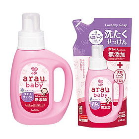 Chai Nước Giặt Arau Baby (800ml) - Tặng Túi Nước Giặt Arau Baby (720ml)