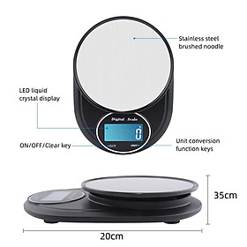 Cân Tiểu Ly 3KG,5KG,10KG Cân Nhà Bếp Digital Scale Siêu Chính Xác, Sai Số Cực Thấp, Độ Bền Cao,Cảm Ứng Vân Tay Chống Nướ