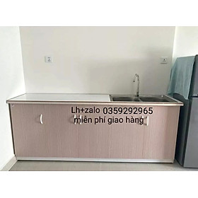 Mua Tủ bếp mini nhựa đài Loan ốp mặt gạch sẵn bồn rửa