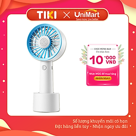 Quạt Mini Khuếch Tán Hương Liệu Cầm Tay Damas - Thiết Kế Chân Đế Quạt Để Bàn Tiên Lợi Tặng Kèm Dây Sạc - Pin Khủng 2000 mAh Với 3 Mức Độ Gió Lan Tỏa Hương Thơm  - Hàng Chính Hãng