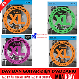 Mua Dây Đàn Guitar Điện D addario EXL-110-120-130 Lõi Thép Cacbon Cao Cấp