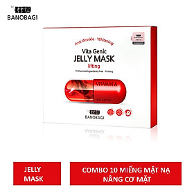 Combo 10 Mặt Nạ Dưỡng Ẩm Da Banobagi Vita Genic Jelly Mask Hàn Quốc - LIFTING ĐỎ (30ml x 10)