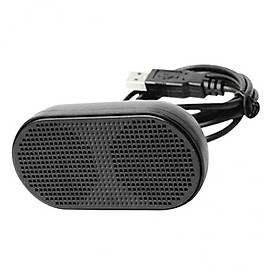 3X Mini USB Stereo Speaker Dual Horn Units Built-in Sound Card Decoder Black