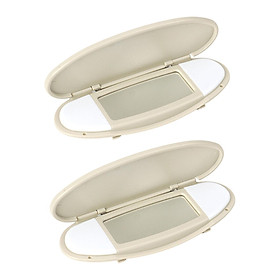 2x Sun Visor Mirror Frame Cover Plate For MINI R55 R56 R60 2007-2014 Beige