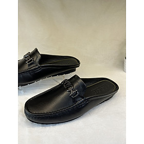 Giày Sục Nam S92 Da Bò Thật Sục nam trẻ trung năng động Màu Đen Giày hở gót da mềm mại Bảo Hành 12 Tháng