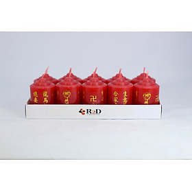 Mua Nến thắp sáng đỏ  nến năm mới  nến đoàn viên  nến viên  lốc 10 viên   size mini  màu đỏ/ vàng từ shop R2D  dùng thắp sáng  trang trí  thờ cúng  thành phần tự nhiên  lành tính.
