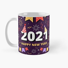 Cốc ly sứ uống nước Happy new year 2021