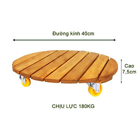 Đế lót chậu cây có bánh xe , chịu lực 180KG- R40cm