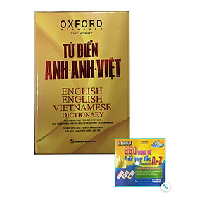 Từ Điển Oxford Anh Anh Việt 350.000 Từ hộp vàng cứng( Tăng Kèm hộp Flashcard 360 Động Từ Bất Quy Tắc Trong Tiếng Anh Từ A - Z )