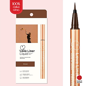 Bút Kẻ Viền Mắt Nhật Bản Không Thấm Nước, Bền Màu, Lâu Trôi Love Liner Liquid Brown Màu Nâu