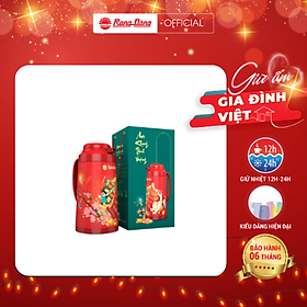 Mua Phích Tết Rạng Đông model 1040 TS dung tích 1 lít  hoa văn tết đẹp mắt  trang nhã  quà tặng Tết ý nghĩa cho gia đình  người thân