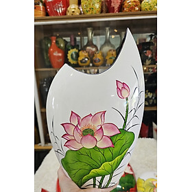 Bình hoa sơn mài cao cấp bình miệng cá với nhiều hoa văn khác nhau thích hợp cắm hoa, trang trí, làm quà tặng,....