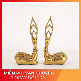 Mua Đôi hươu nằm decor trang trí