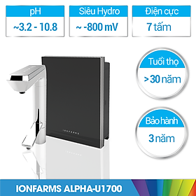 Máy lọc nước ion kiềm IonFarms Alpha-U1700 Hàn Quốc - Hàng chính hãng 