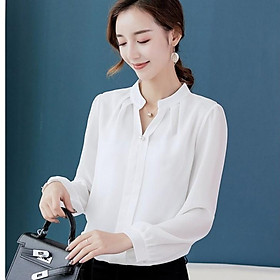 Sơ mi trắng cổ V Haint Boutique sm67