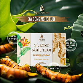 Hình ảnh Xà Bông Nghệ MELA Thiên Nhiên, Làm Sạch Da Sáng Khoẻ, Tẩy Da Chết Thoáng Lỗ Chân Lông Hỗ Trợ Giảm Mụn Lưng - ML05