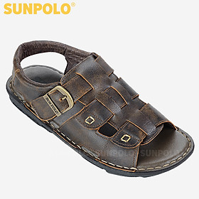 Giày Sandal Nam Da Bò Cao Cấp SUNPOLO SUSDA22N